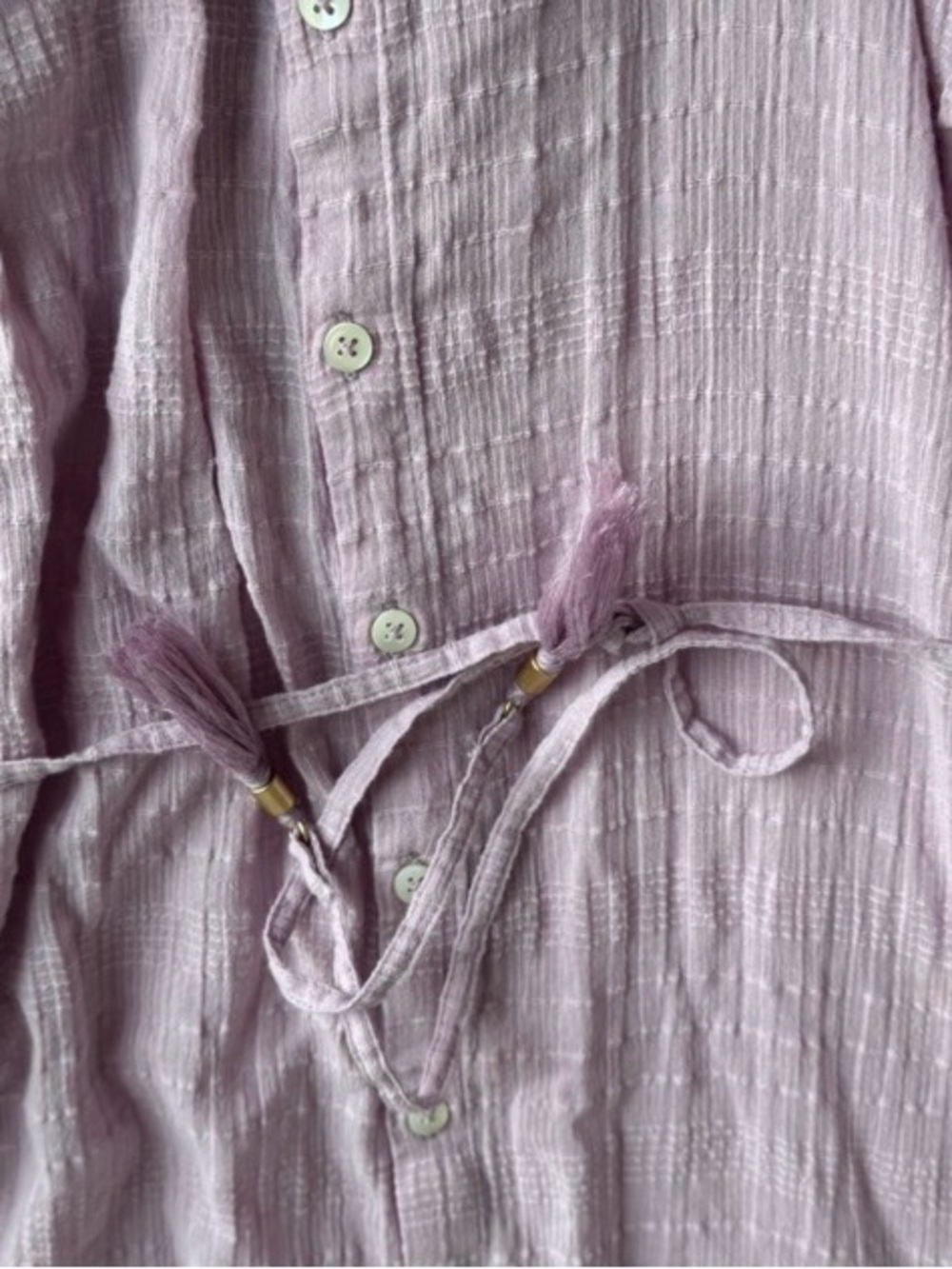 L*space Lavender Napali Maxi Dress Size Small 100% cotton vacation resort beach - Picture 10 of 12